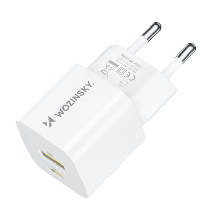Wozinsky WWCEAC GaN USB A USB C 33W Snellader Voor Stopcontact Wit - VCTparts.nl