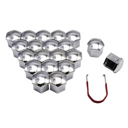 VCTparts Zilveren Wielbout Wielmoer Doppen Beschermende Afdekkapjes 20 stuks - 17mm (set) NORGOS 7