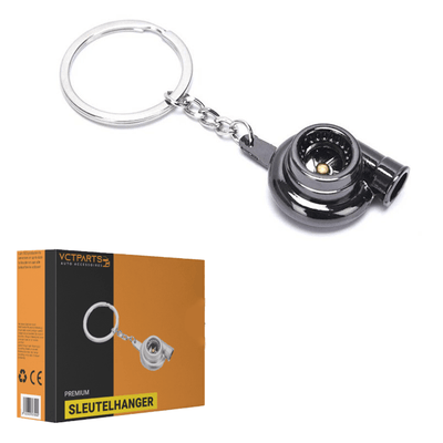 Keynchain noir turbo noir (pistolet noir) - aluminium